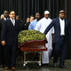 The casket of Muhammad Ali arrives for an Islamic funeral prayer service at the Kentucky Exposition Center on June 9, 2016, in Louisville, Ky.
Kayhan Ozer/Anadolu Agency/Getty Images